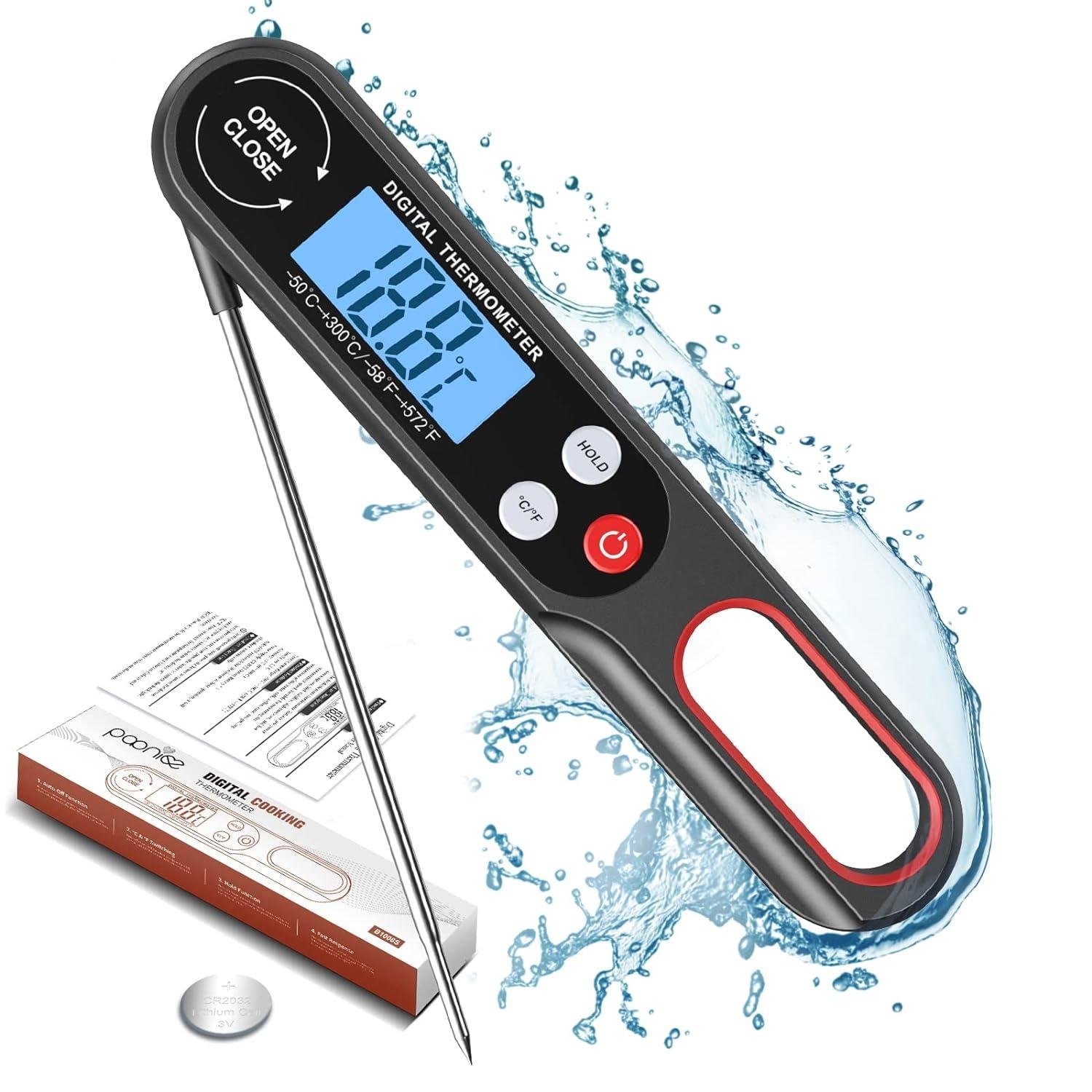 Digital Meat Thermometers for Air Fryers Cooking, Food Thermometer Instant Read BBQ Cooking ,Milk(Battery Included) _ Amazon.co.uk_ Home & Kitchen